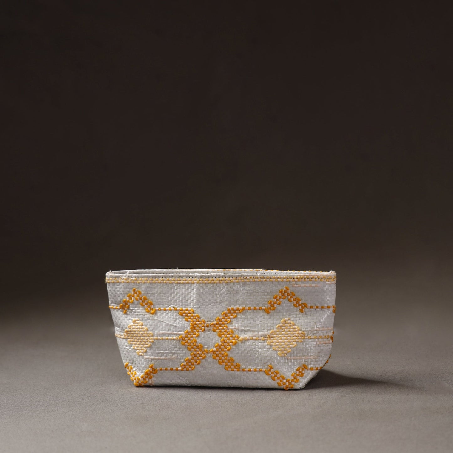  Taat Wool Thread Hand Embroidered Upcycled Pouch 