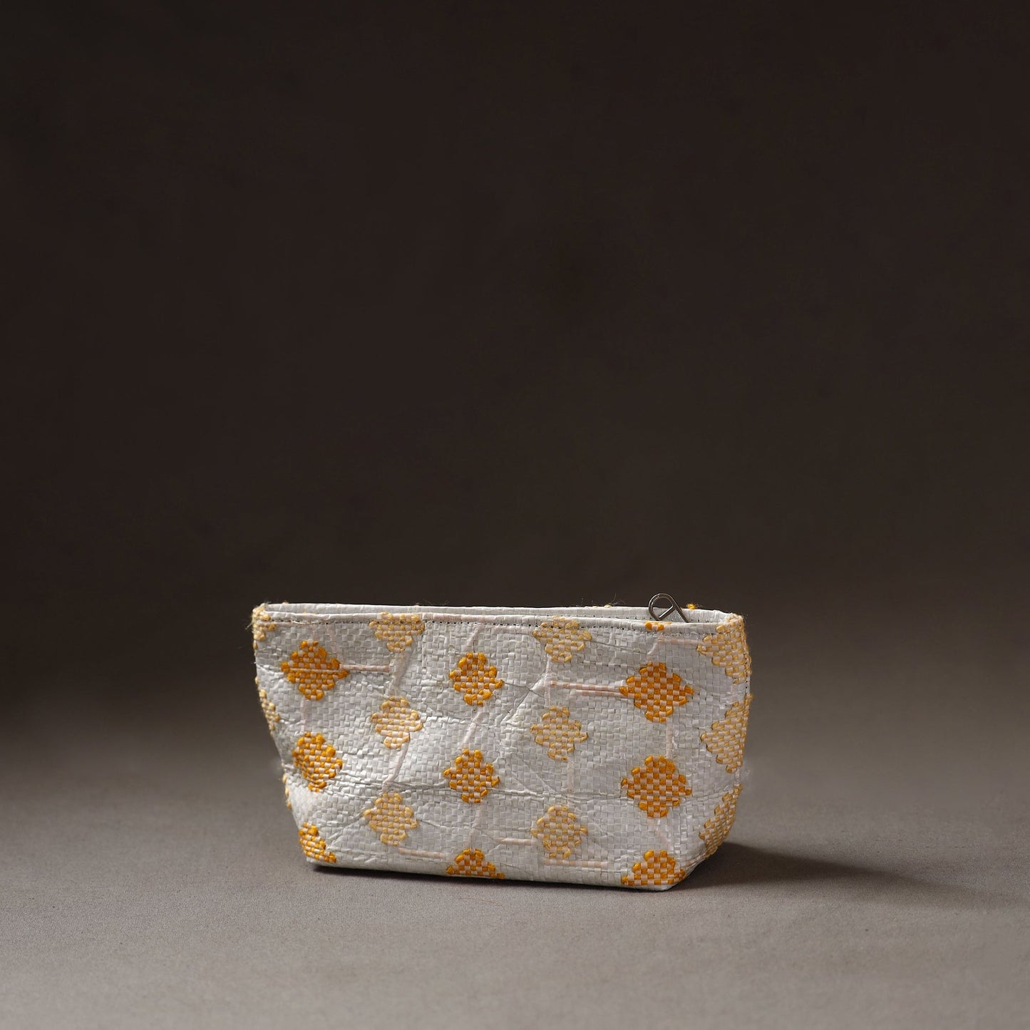  Taat Wool Thread Hand Embroidered Upcycled Pouch 