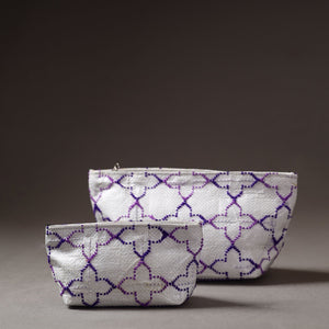  Taat Wool Thread Hand Embroidered Upcycled Pouch 