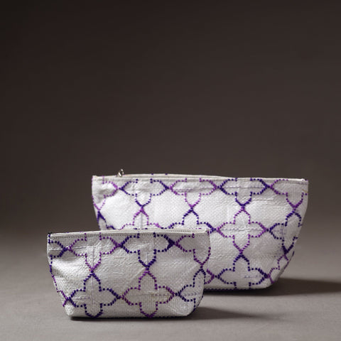  Taat Wool Thread Hand Embroidered Upcycled Pouch 