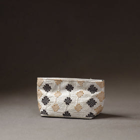  Taat Wool Thread Hand Embroidered Upcycled Pouch 