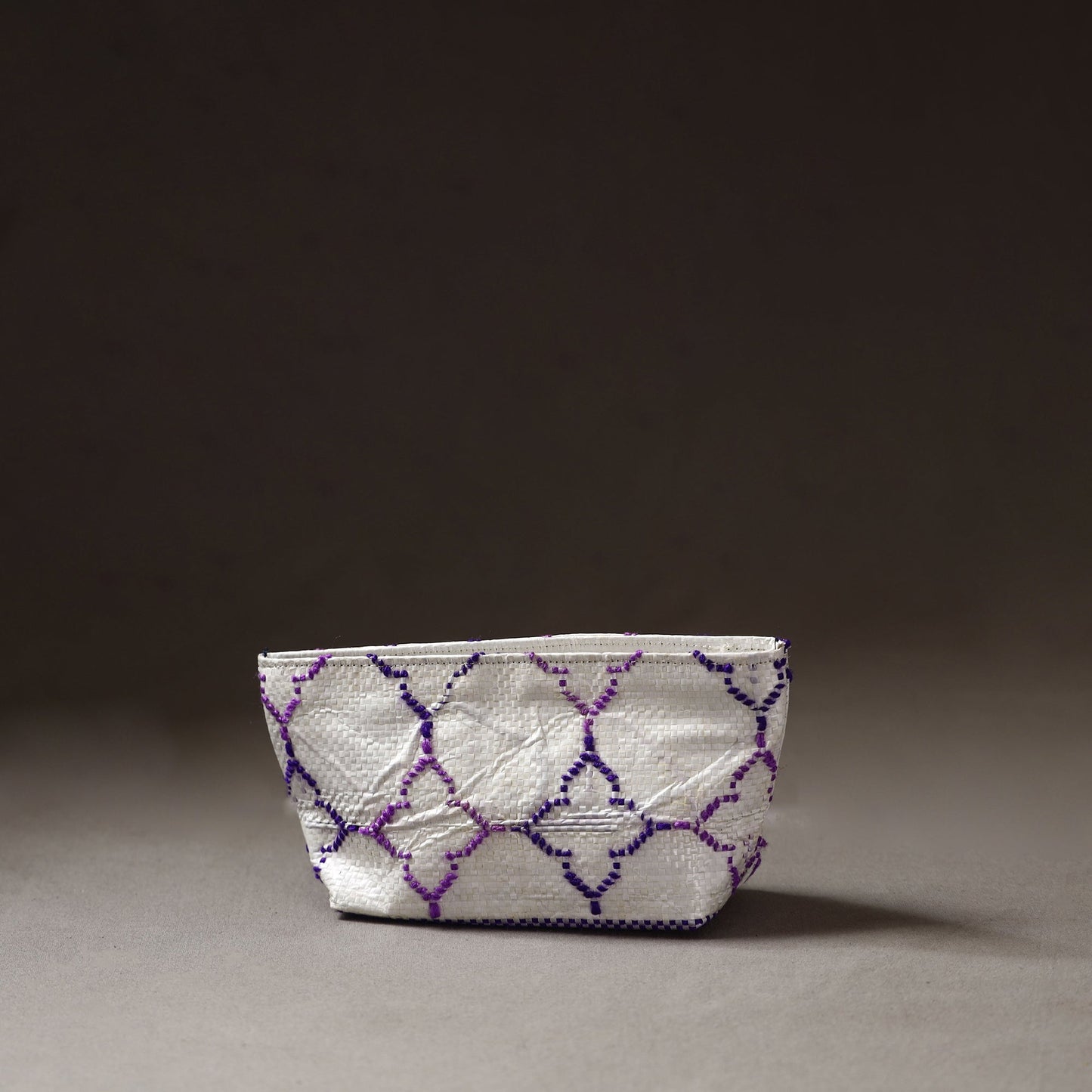  Taat Wool Thread Hand Embroidered Upcycled Pouch 