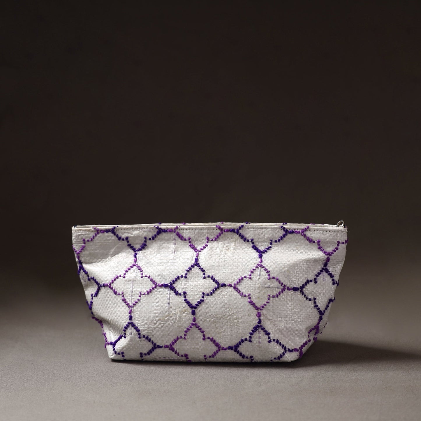  Taat Wool Thread Hand Embroidered Upcycled Pouch 