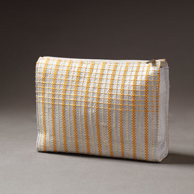  Taat Wool Thread Hand Embroidered Upcycled Travel Pouch 