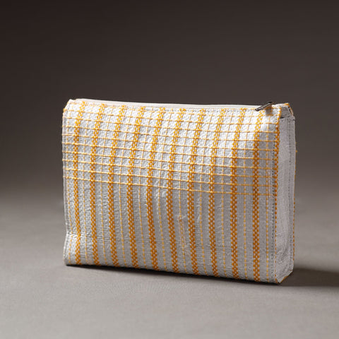  Taat Wool Thread Hand Embroidered Upcycled Travel Pouch 