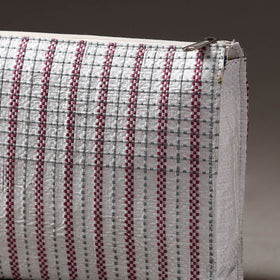  Taat Wool Thread Hand Embroidered Upcycled Travel Pouch 