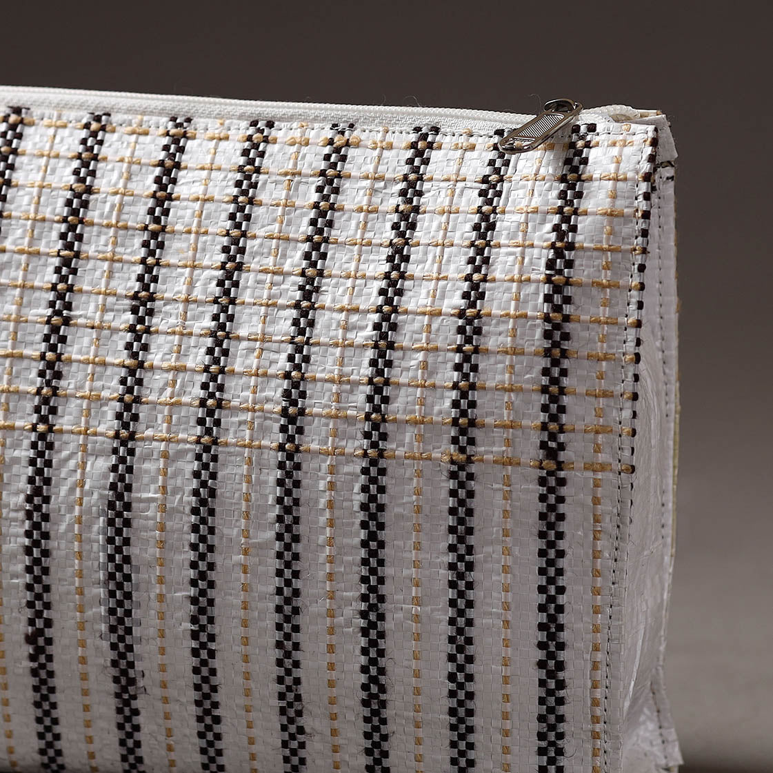  Taat Wool Thread Hand Embroidered Upcycled Travel Pouch 