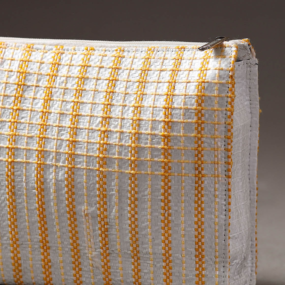  Taat Wool Thread Hand Embroidered Upcycled Travel Pouch 