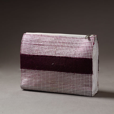  Taat Wool Thread Hand Embroidered Upcycled Travel Pouch 