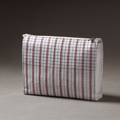  Taat Wool Thread Hand Embroidered Upcycled Travel Pouch 