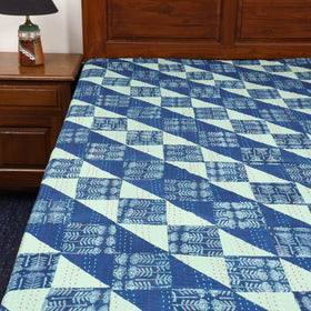 Tagai patchwork hand dabu bagru double bed sheet (108 x 90