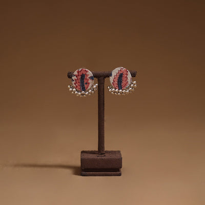 Taniya ghungroo work fabart handmade earrings - handcrafted