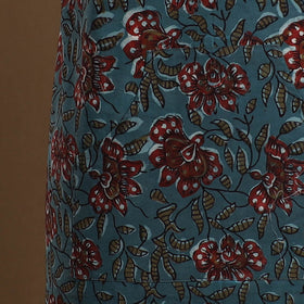 Teal Blue - Bagru Block Print Cotton Apron with Pocket 22