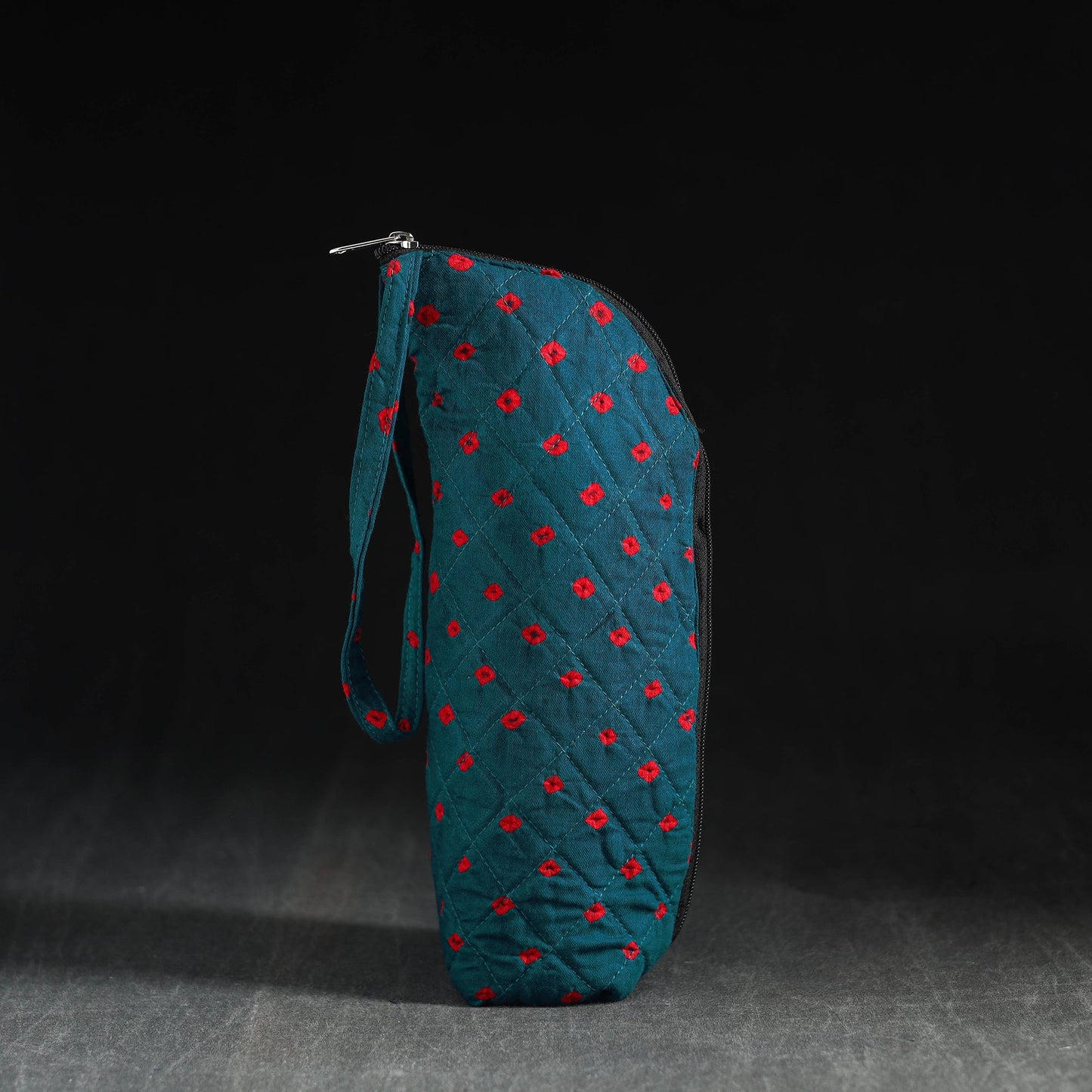 Blue Handmade Cotton 1L Water Bottle Cover