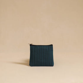 Buy Teal Blue Handmade Cotton Utility Pouch Set