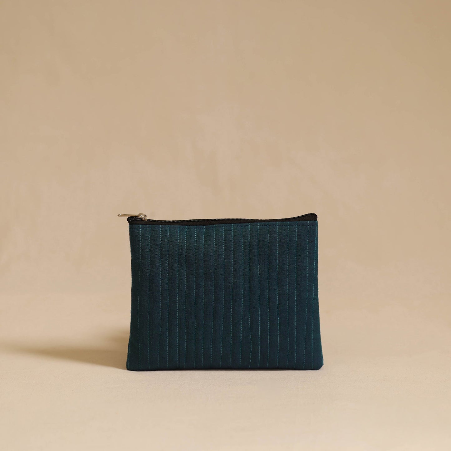 Buy Teal Blue Handmade Cotton Utility Pouch Set