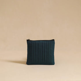 Buy Teal Blue Handmade Cotton Utility Pouch Set