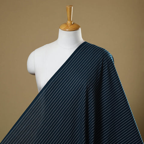  Teal Blue Prewashed Cotton Jacquard Fabric