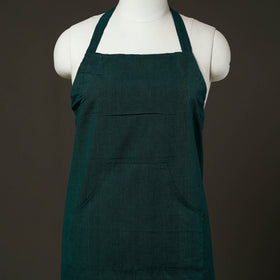 Teal green - jhiri handloom cotton apron with pocket 43