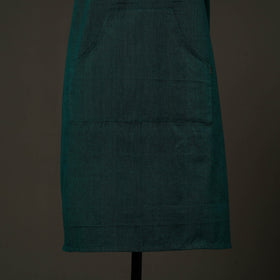 Teal green - jhiri handloom cotton apron with pocket 43
