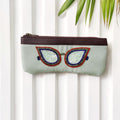 Girlboss - Grey Handcrafted Beadwork Cotton Spectacle Case
