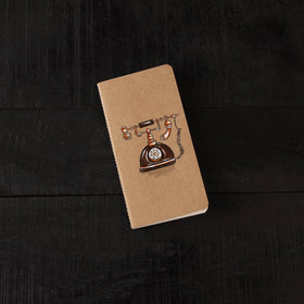 Telephone handpainted handmade paper diaries (set of 3) 02