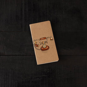Telephone handpainted handmade paper diaries (set of 3) 07