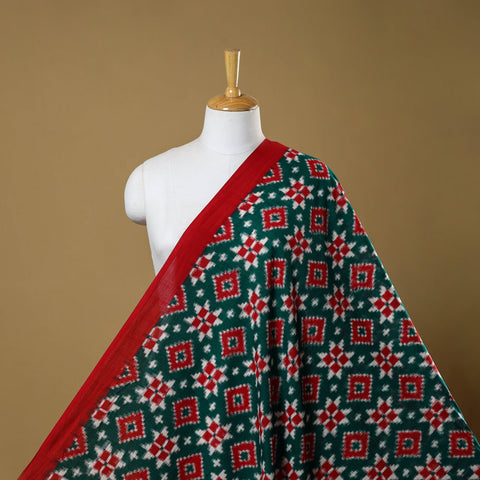 Telia rumal handloom cotton pochampally double ikat fabric