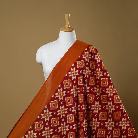 Telia rumal handloom cotton pochampally double ikat fabric