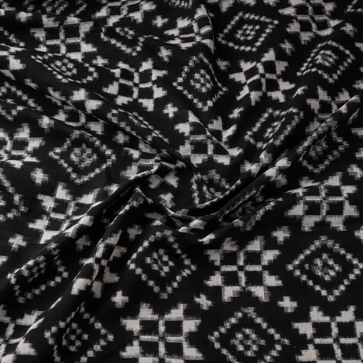 Telia rumal handloom cotton pochampally double ikat fabric