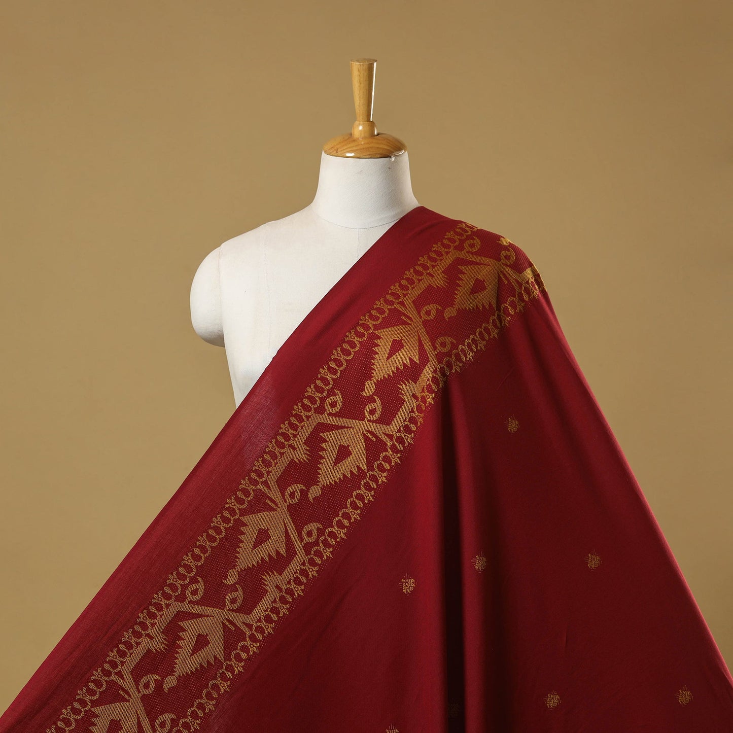 Thread buti cotton fabric with jamdani border 04