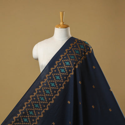 Thread buti cotton fabric with jamdani border 05