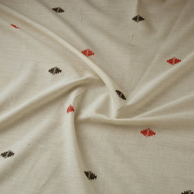 Thread buti cotton fabric with jamdani border 06