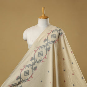 Thread buti cotton fabric with jamdani border 09