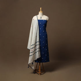 Thread buti cotton plain 2pc unstitched dress material