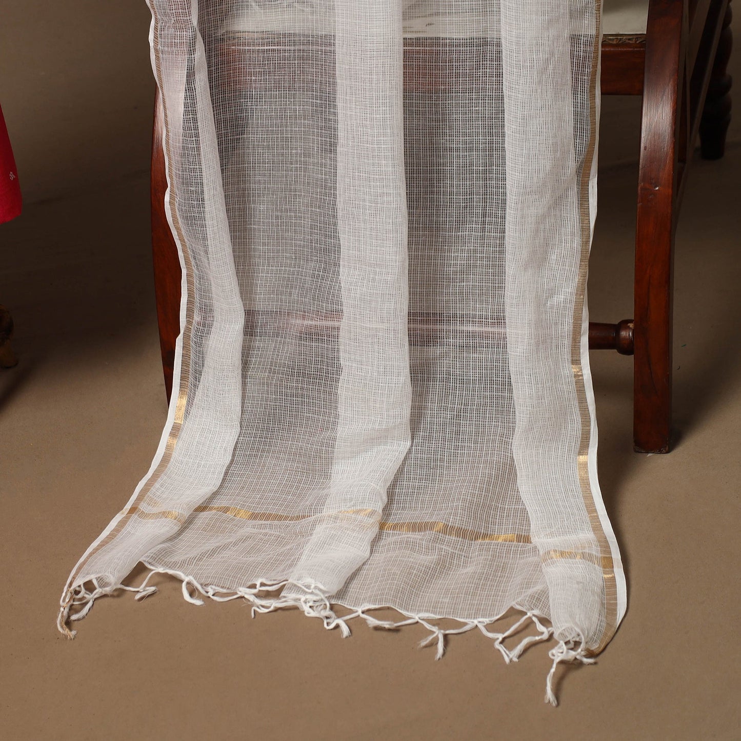 Thread buti plain cotton 2pc unstitched dress material