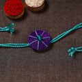  Thread Flower - Handmade Blue Mango Rakhi 