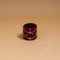 Thread kundan work handmade bangle set 18 - handcrafted