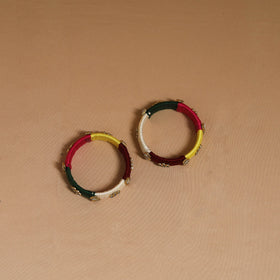 Thread kundan work handmade bangle (set of 2) 03