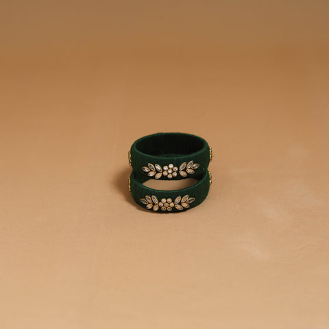 Thread kundan work handmade bangle so2 (size - 2-4) 07