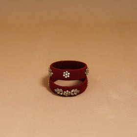 Thread kundan work handmade bangle so2 (size - 2-6) 08