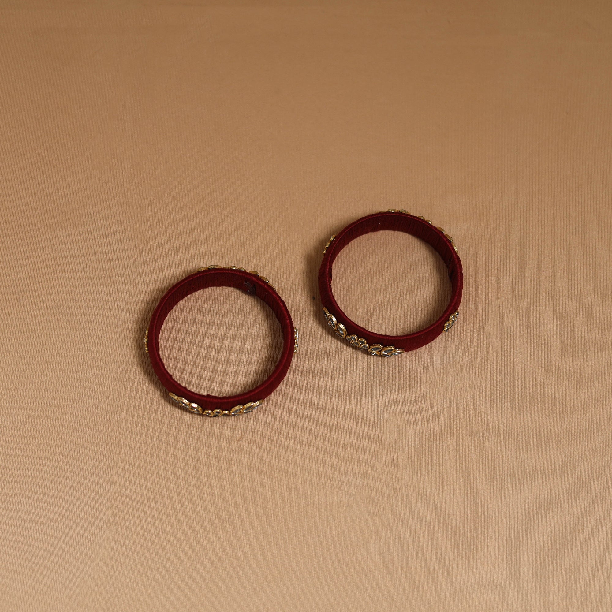 Thread kundan work handmade bangle so2 (size - 2-6) 08