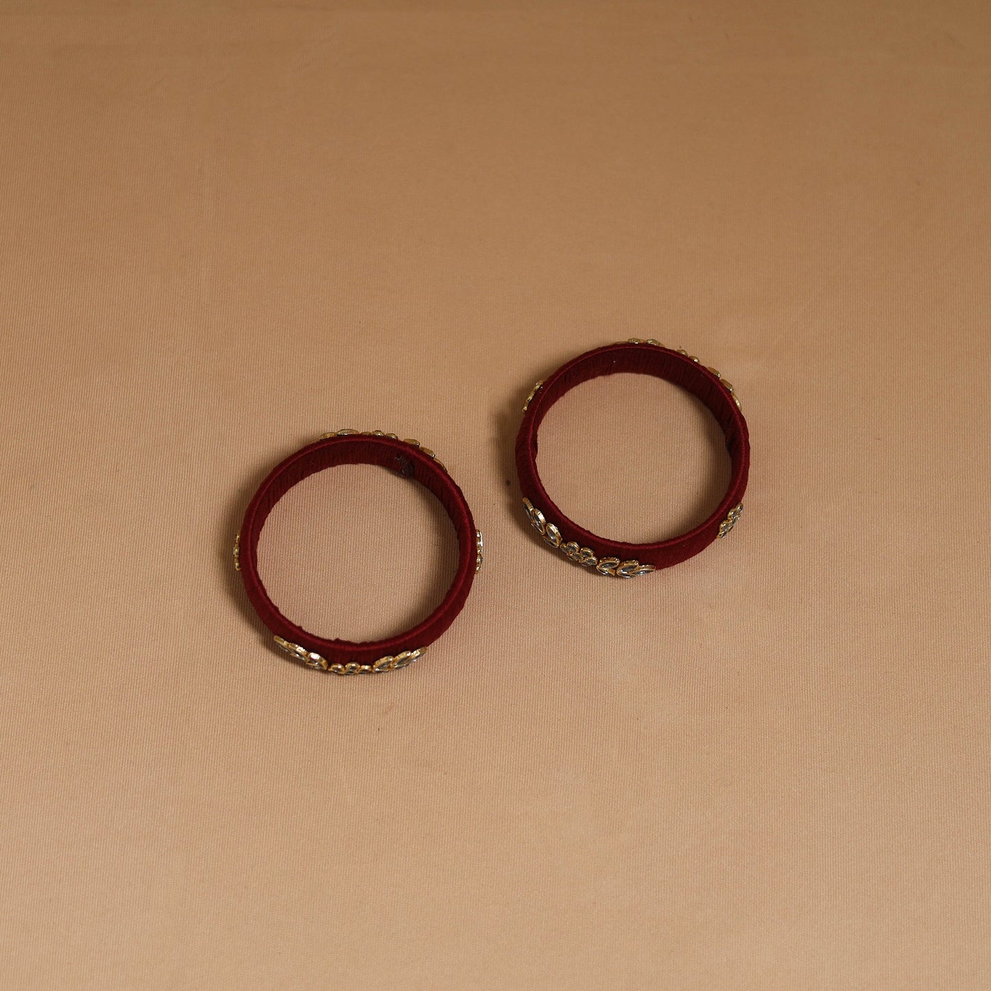 Thread kundan work handmade bangle so2 (size - 2-6) 08