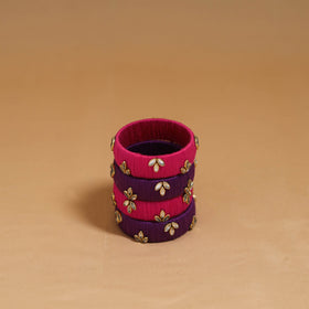 Thread kundan work handmade bangle so4 (size - 2-4) 15