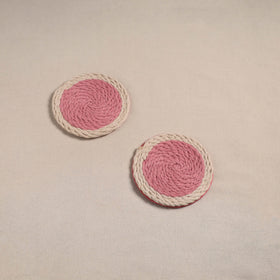 Thread work handcrafted coaster (set of 2) 03
