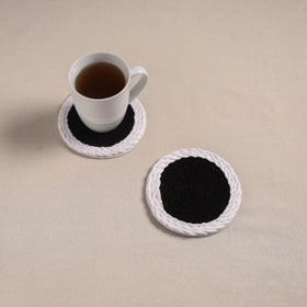 Thread work handcrafted coaster (set of 2) 07