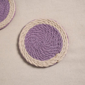 Thread work handcrafted coaster (set of 2) 08