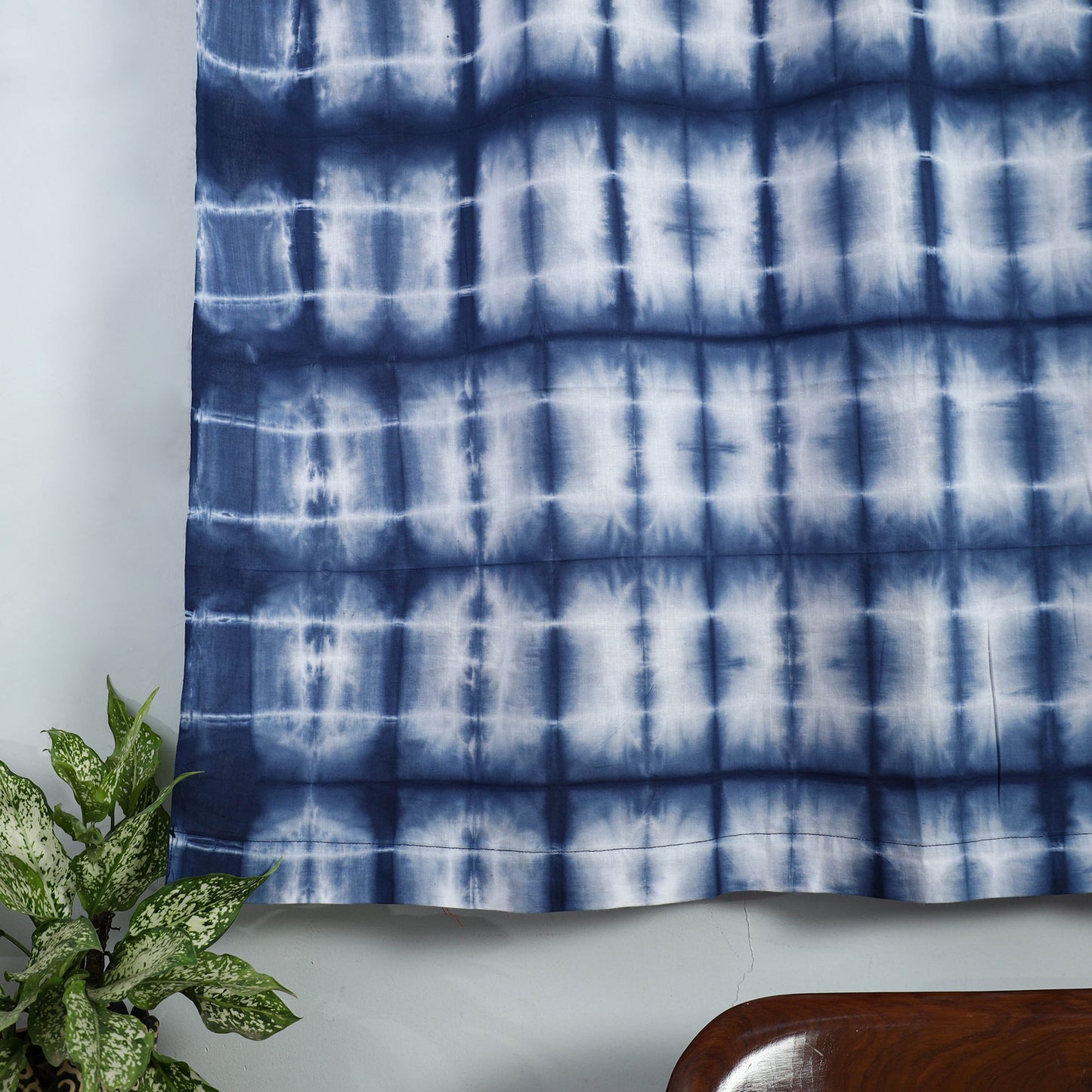 Tie & dye cotton shibori curtain for window (set of 2) 40