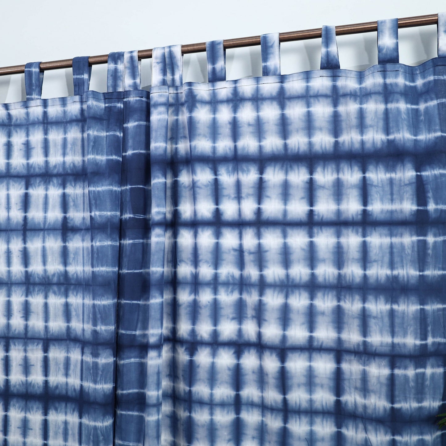 Tie & dye cotton shibori curtain for window (set of 2) 40