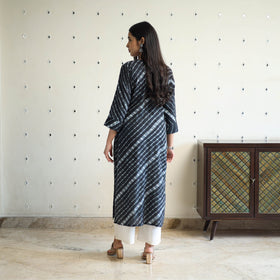 Tie-Dye Cotton Straight Leheriya Kurta